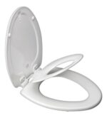 Elongated Toilet Seat White with Todler Seat