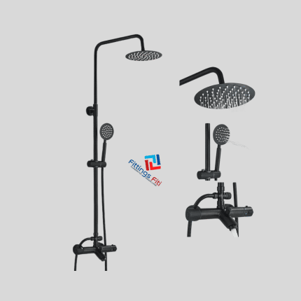 Image of 3 Way Black Shower Set