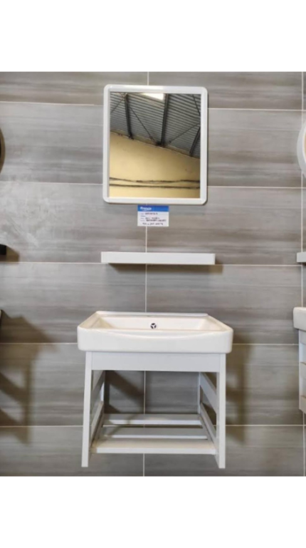 Cabinet sink with mirror