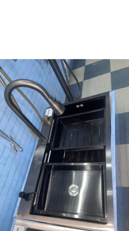 Double-bowl kitchen sink
