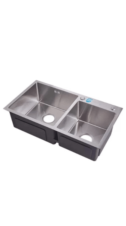 Duo-bowl kitchen sink