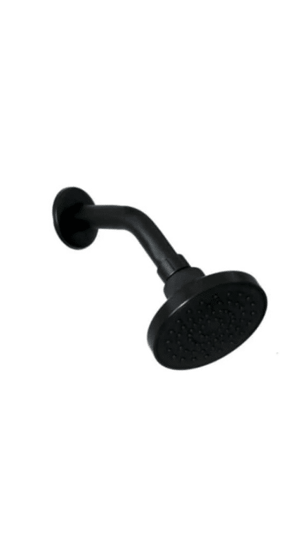 Matte black shower rose